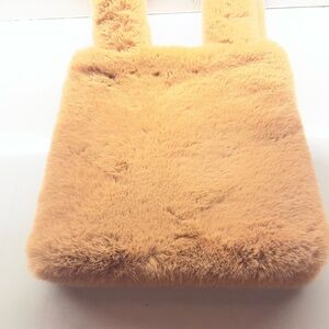 UnHide x FabFitFun Faux Fur Tan Tote Bag